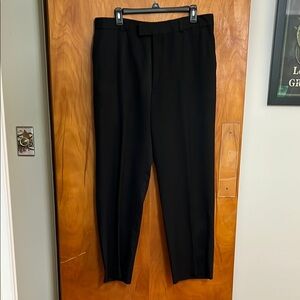 JF J.Ferrar Classic Black Dress Pants Size 38 X 40 Zipper button Front